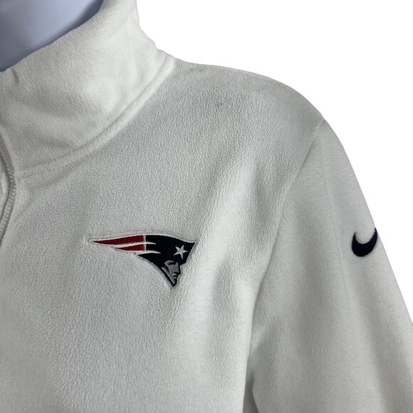 NFL Team Apparel Nike Dri-Fit New England Patriots Men M Sherpa Fleece 1/4 Zip - Picture 7 of 14